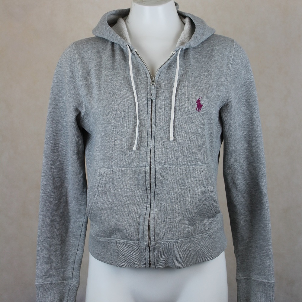 COPY - Vtg Ralph Lauren Sport Gray Full Zip Hoodie Pony